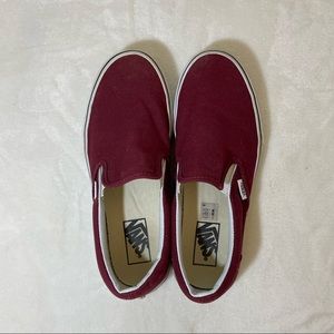 Maroon Slip-On Vans